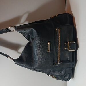 MICHAEL MICHAEL KORS💥VINTAGE~RARE💥Black Pebble Leather Hobo Bag